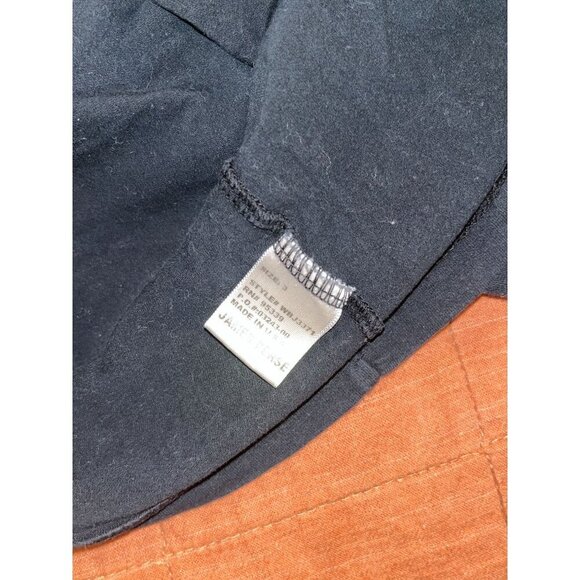 James Perse Black Long Sleeve  Deer Neck  Shirt Causal Top  Women's Size 3 (m/L) - Picture 8 of 10